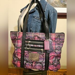 Coach Poppy Tartan Plaid Shoulder Bag / Tote  G0982-14360